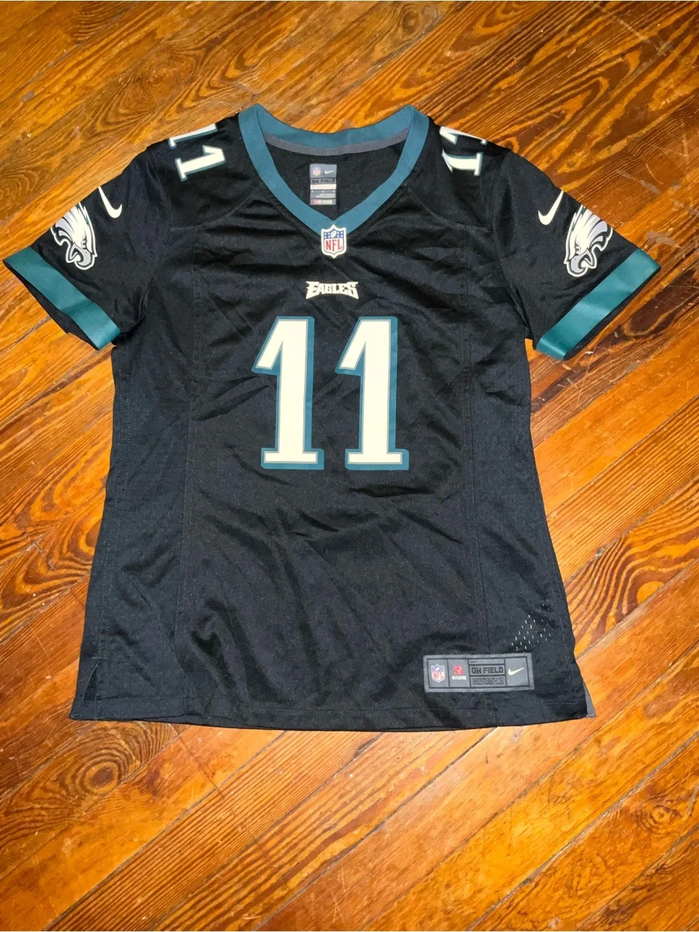 Nike Philadelphia Eagles #11 Carsten Wentz Kids Jersey - Black and Green
